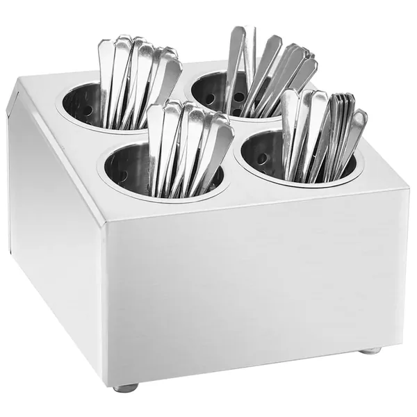 Porte-couverts 4 grilles Carré Acier inoxydable