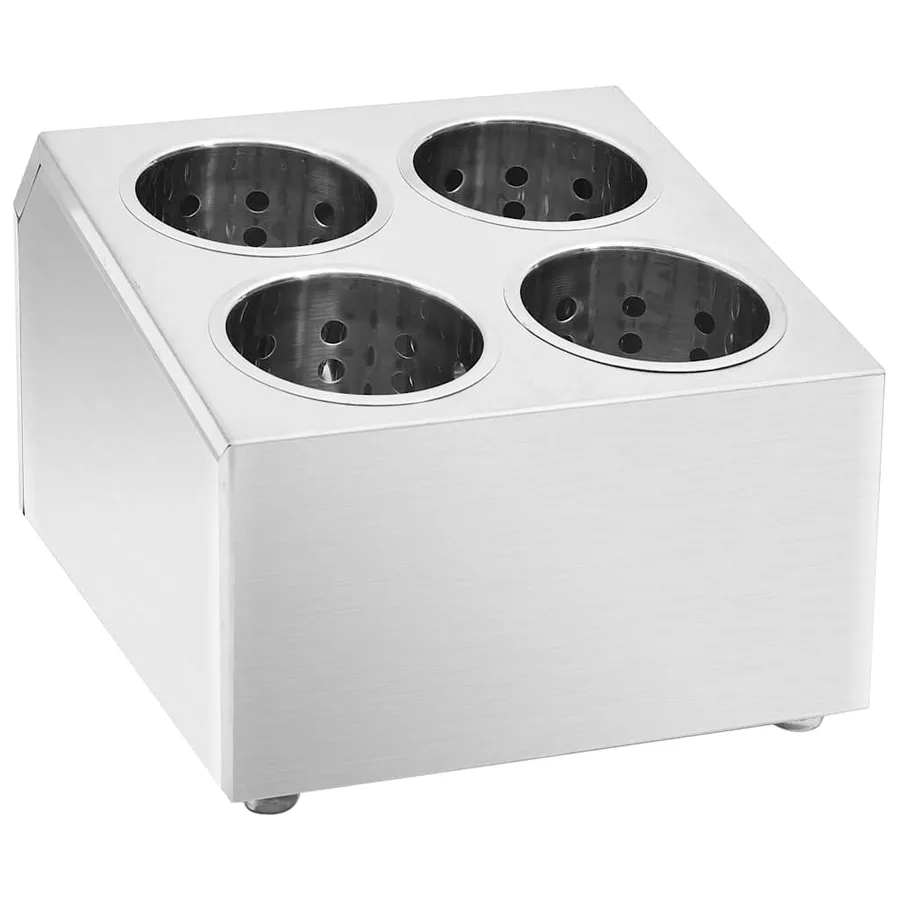 Porte-couverts 4 grilles Carré Acier inoxydable - 2