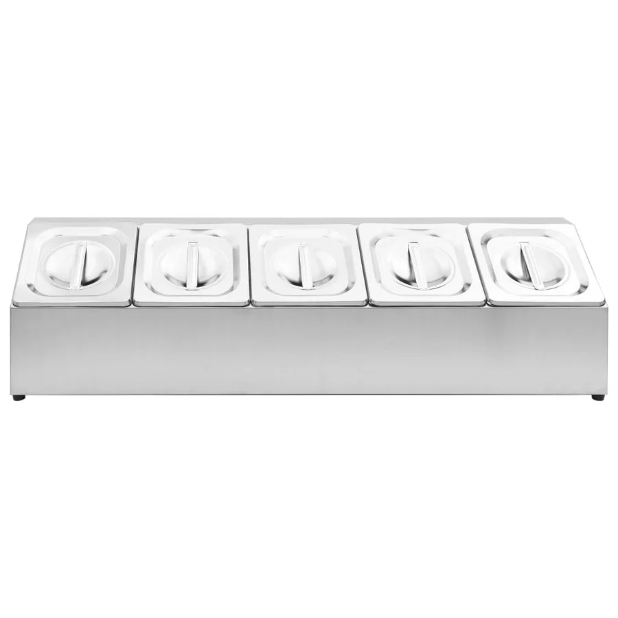 Récipient Gastronorm avec 5 bacs GN 1/6 Acier inoxydable - 3