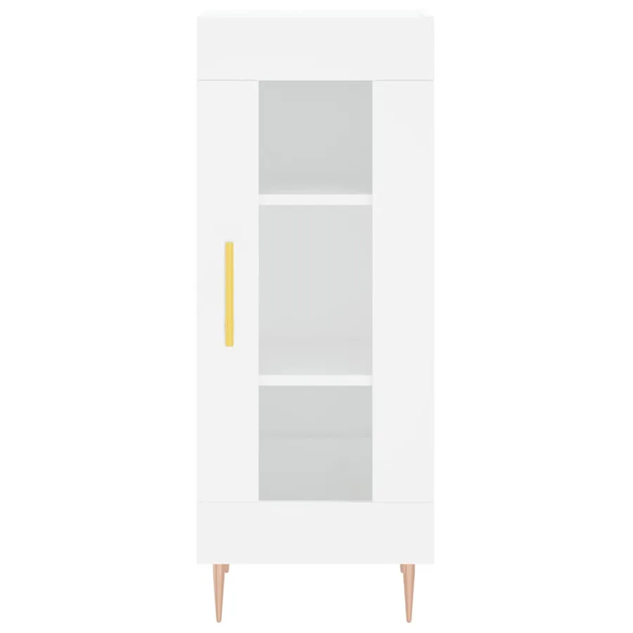 Buffet haut Blanc 34,5x34x180 cm Bois d'ingénierie - 8