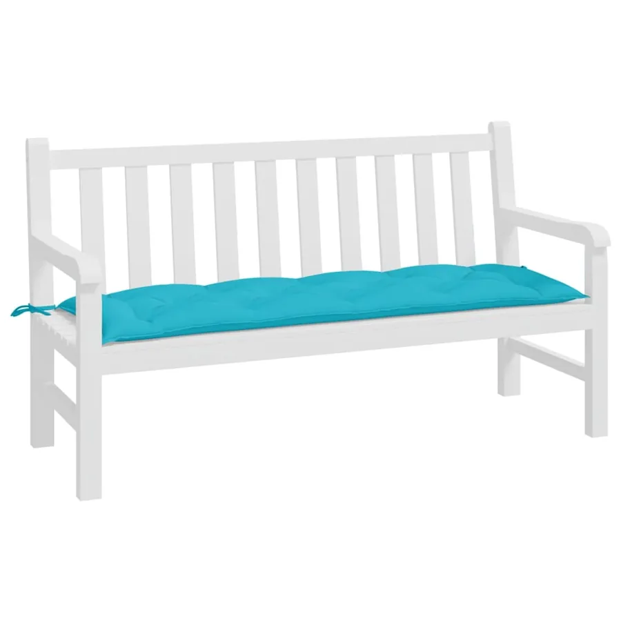 Coussin de banc de jardin turquoise 150x50x7 cm tissu oxford - 3