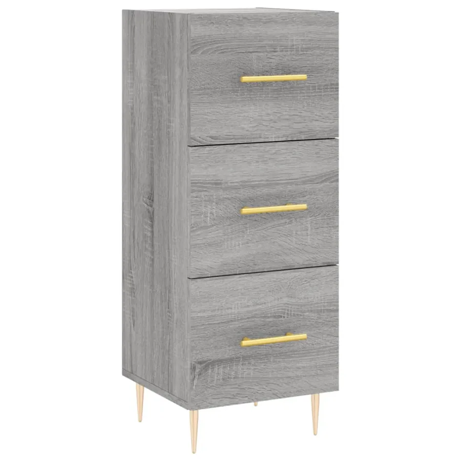 Buffet haut Sonoma gris 34,5x34x180 cm Bois d'ingénierie - 5