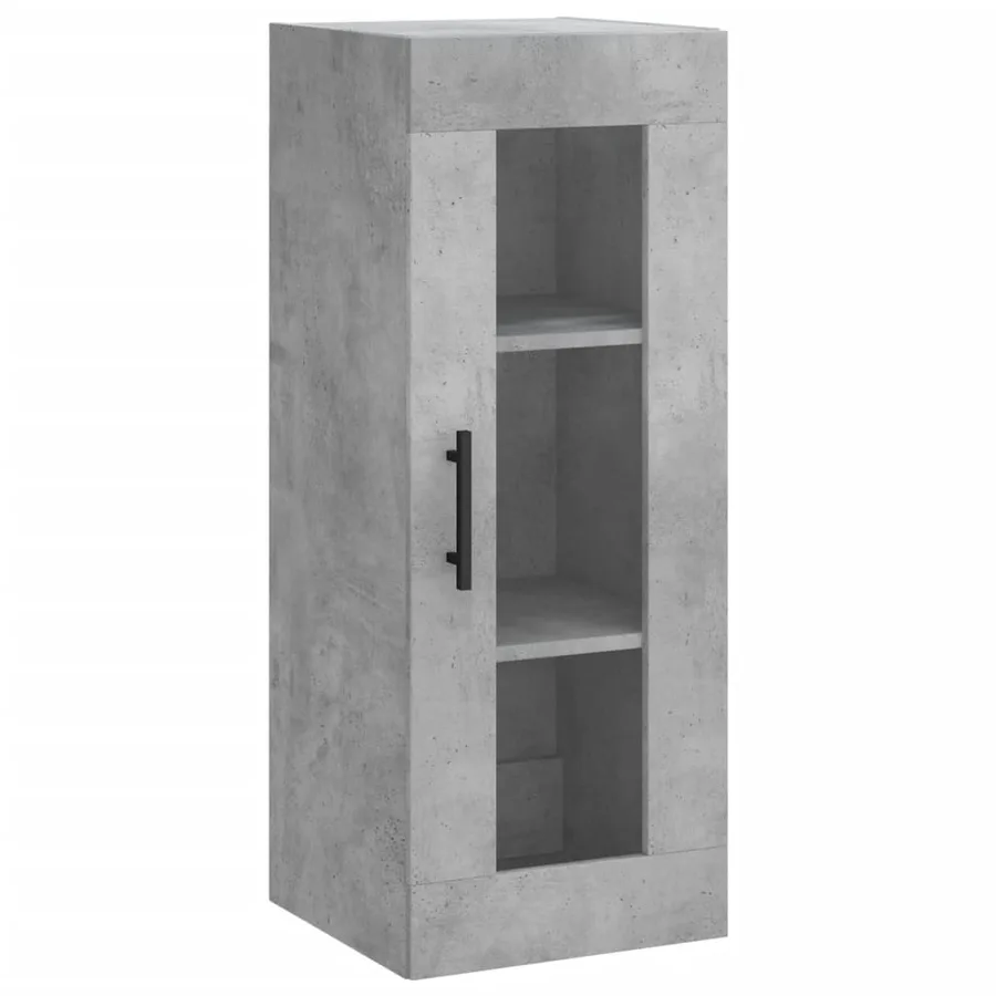 Buffet haut Gris béton 34,5x34x180 cm Bois d'ingénierie - 7