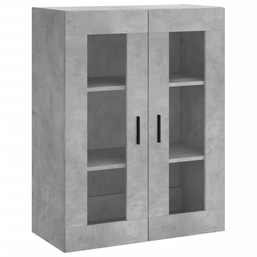 Buffet haut Gris béton 69,5x34x180 cm Bois d'ingénierie - 5