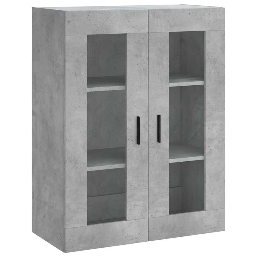Buffet haut Gris béton 69,5x34x180 cm Bois d'ingénierie - 5