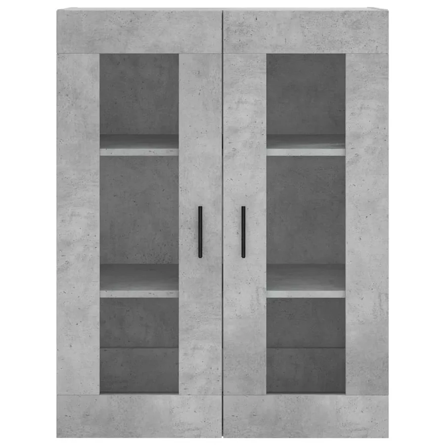 Buffet haut Gris béton 69,5x34x180 cm Bois d'ingénierie - 6