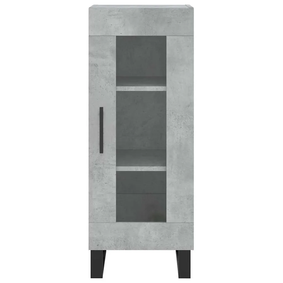 Buffet haut Gris béton 34,5x34x180 cm Bois d'ingénierie - 6
