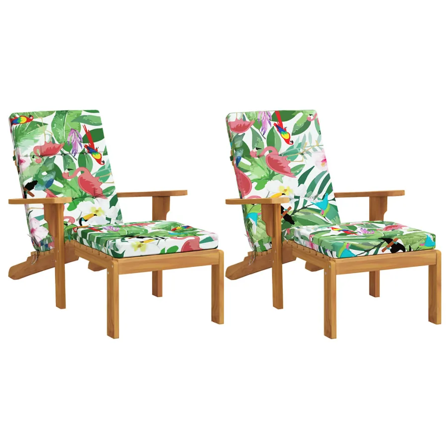 Coussins de chaise longue lot de 2 multicolore tissu oxford - 3