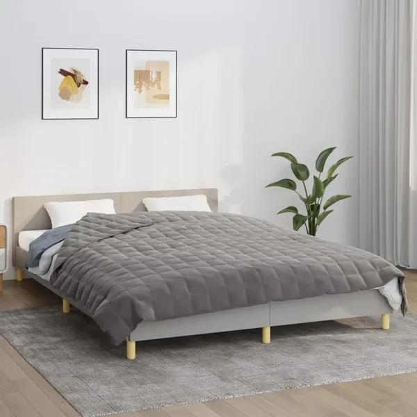 Couverture lestée Gris 220x230 cm 11 kg Tissu