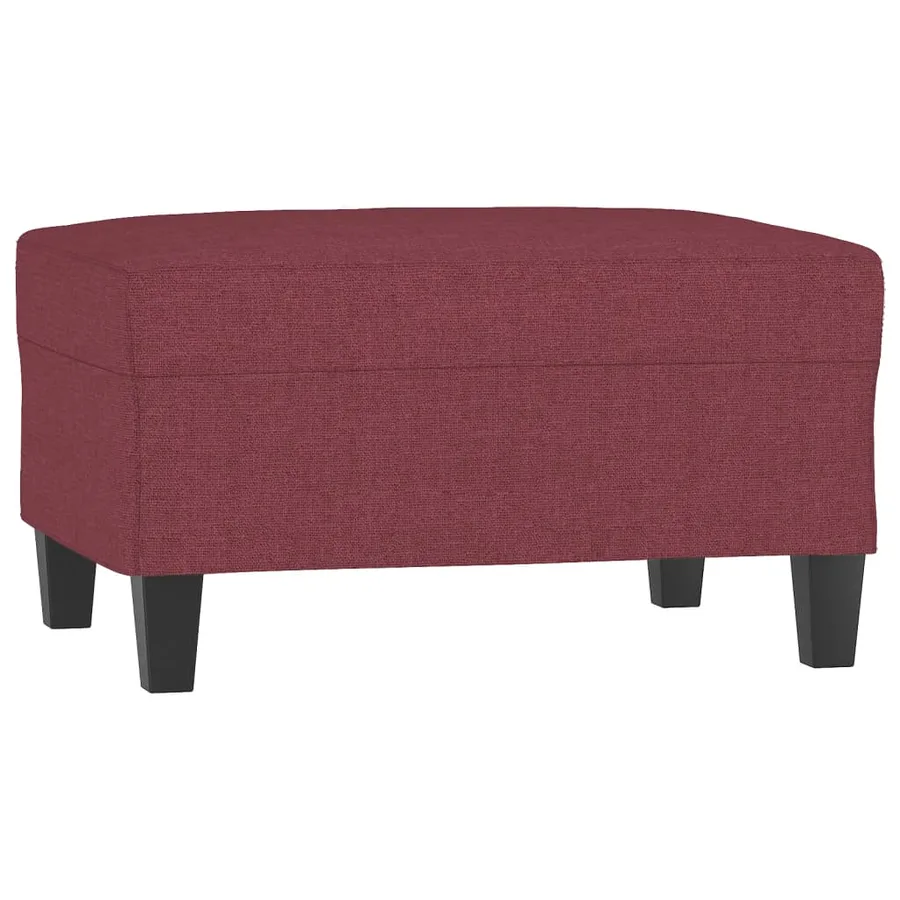 Repose-pied Rouge bordeaux 70x55x41 cm Tissu - 2
