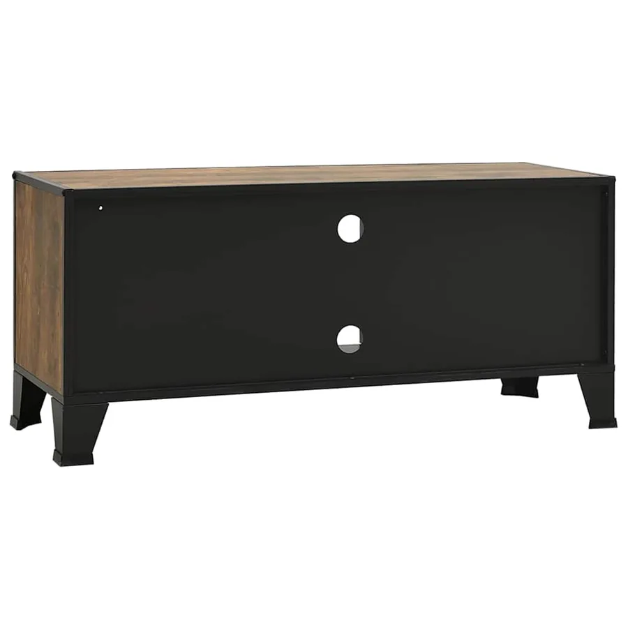 Meuble TV Marron rustique 105x36x47 cm Métal et MDF - 5