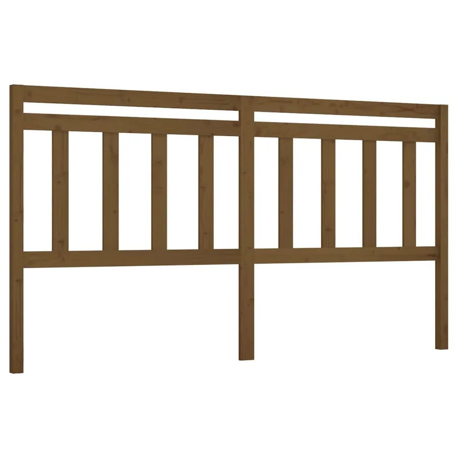 Tête de lit Marron miel 206x4x100 cm Bois massif de pin - 2