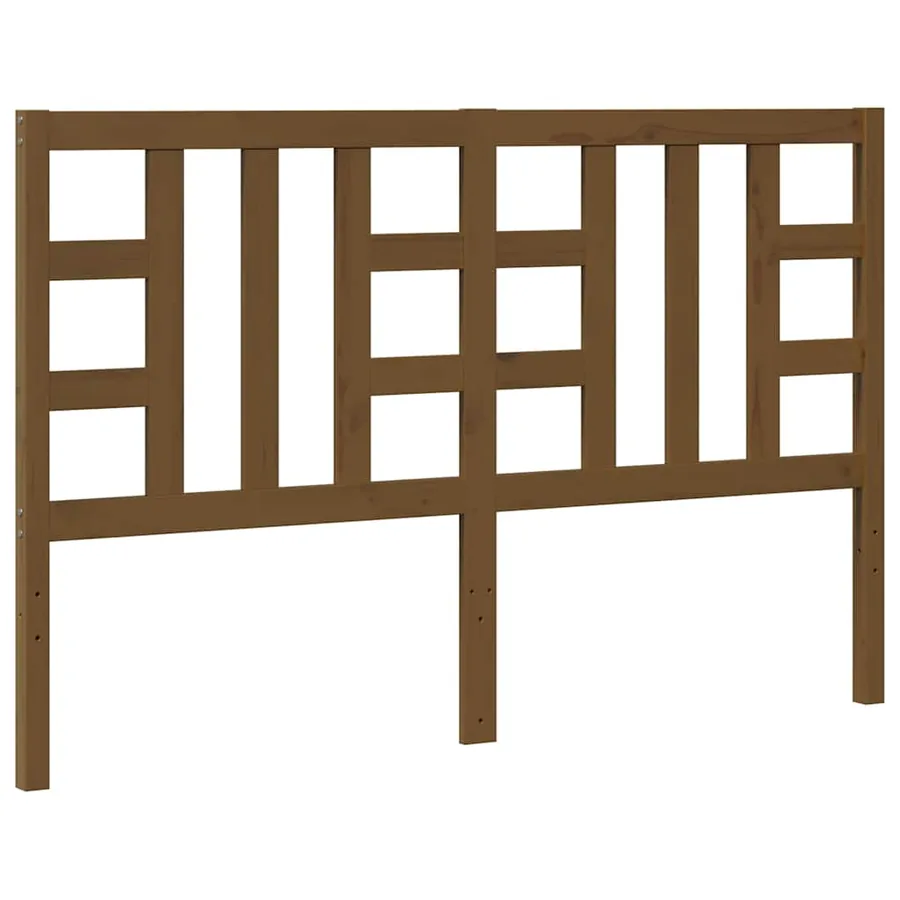 Tête de lit Marron miel 166x4x100 cm Bois massif de pin - 2