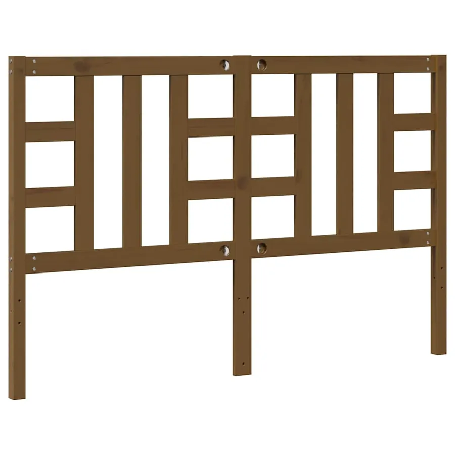 Tête de lit Marron miel 166x4x100 cm Bois massif de pin - 6