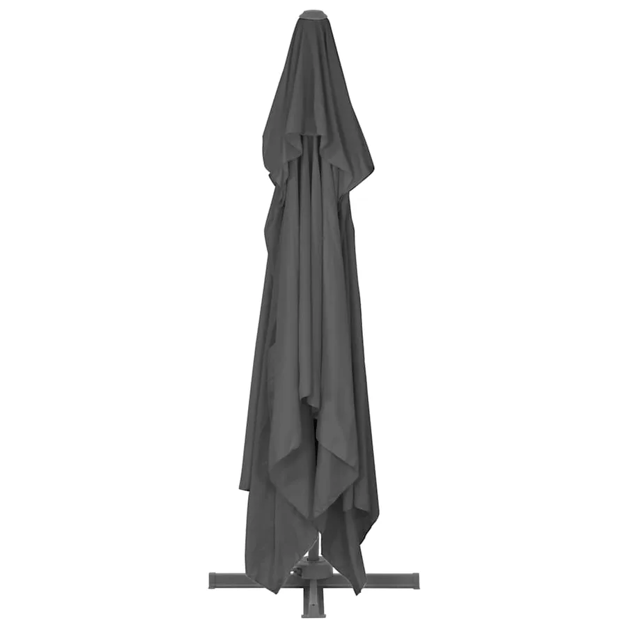 Parasol de jardin déporté avec mât en aluminium 400 x 300 cm Anthracite - 5