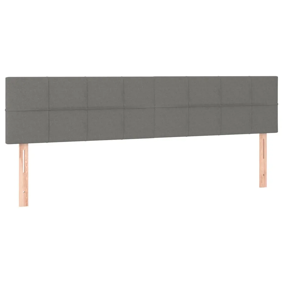 Têtes de lit Gris foncé 160x5x78/88 cm Tissu - 2