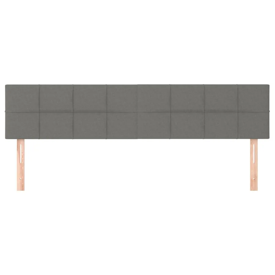 Têtes de lit Gris foncé 160x5x78/88 cm Tissu - 3