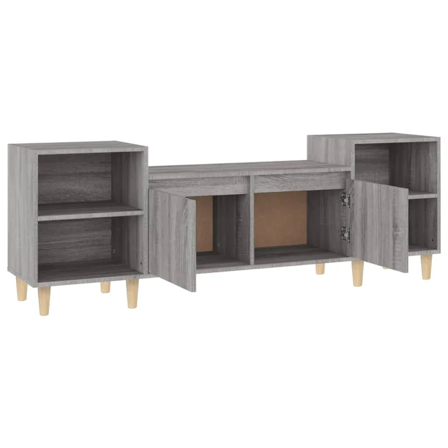 Meuble TV Sonoma gris 160x35x55 cm Bois d'ingénierie - 6