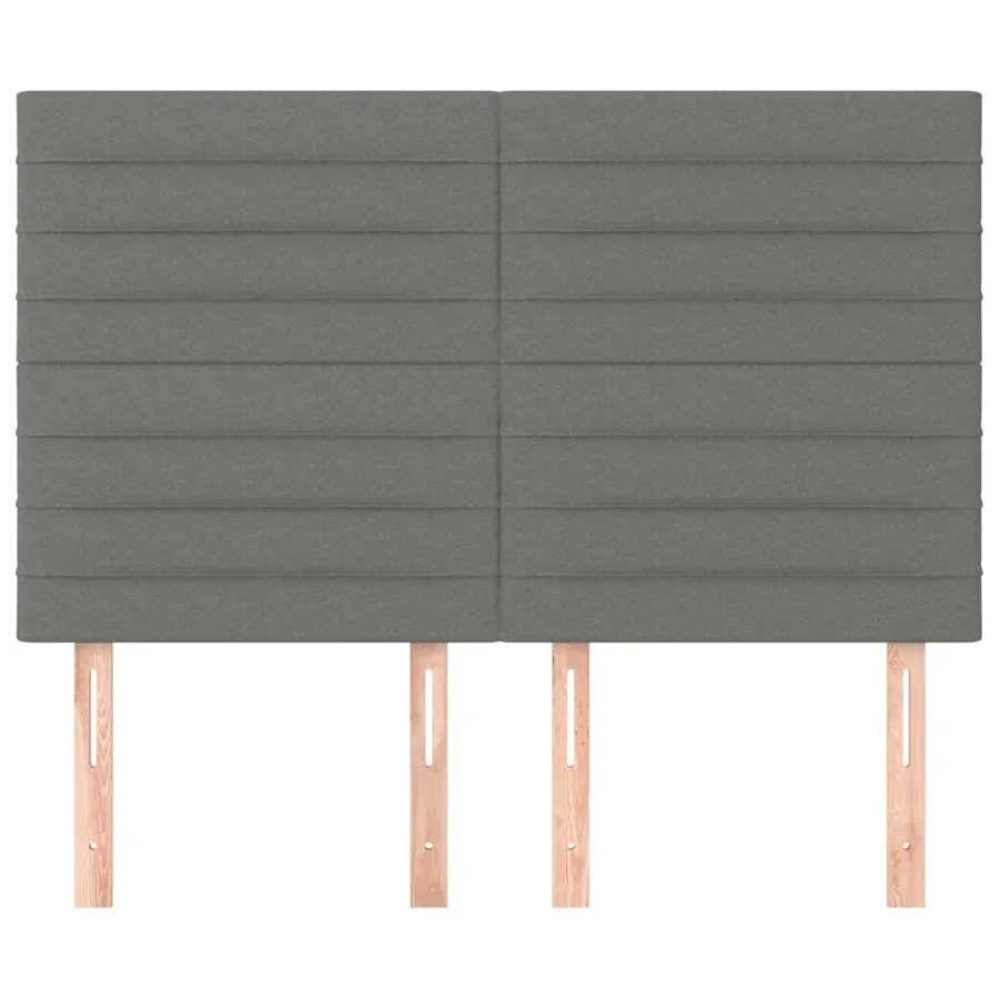 Tête de lit Gris foncé 144 x 5 x 118/128 cm Tissu - 3