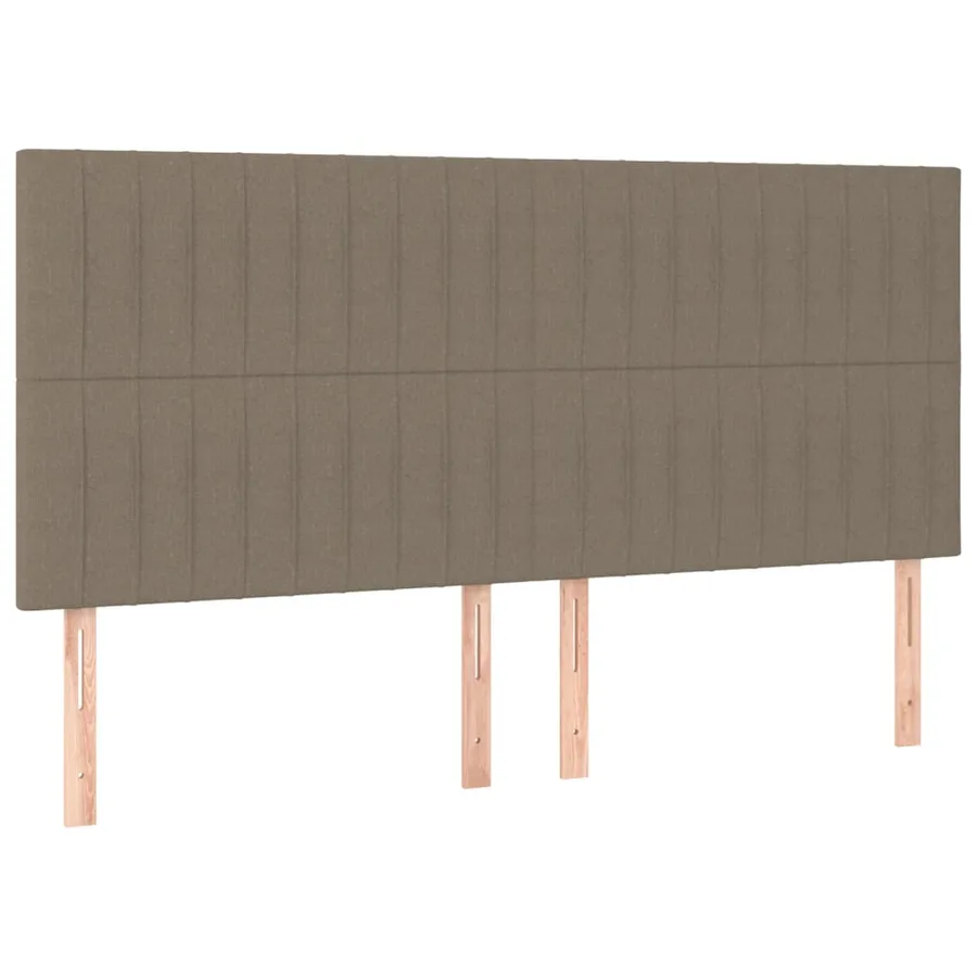 Tête de lit Taupe 180x5x118/128 cm Tissu - 2