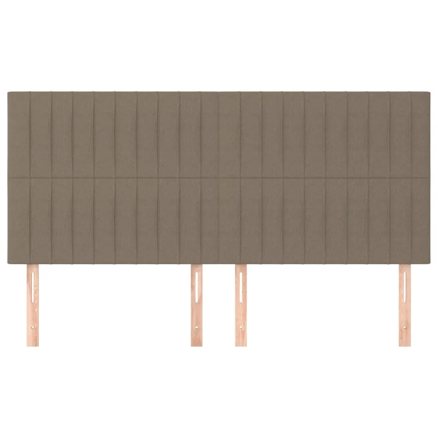 Tête de lit Taupe 180x5x118/128 cm Tissu - 3