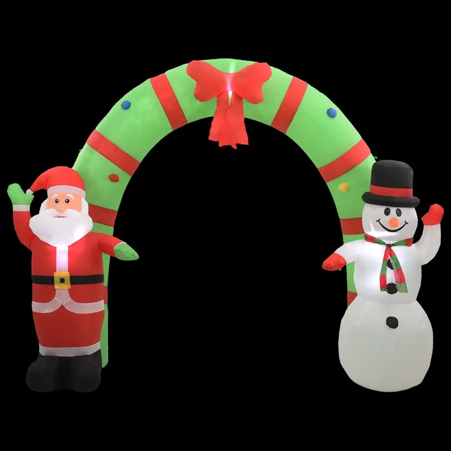 Arche gonflable avec Père Noël et bonhomme de neige LED 223 cm - 3