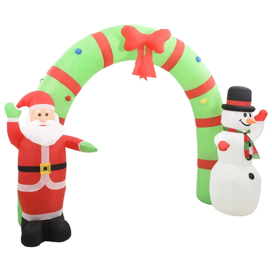 Arche gonflable avec Père Noël et bonhomme de neige LED 223 cm - 4