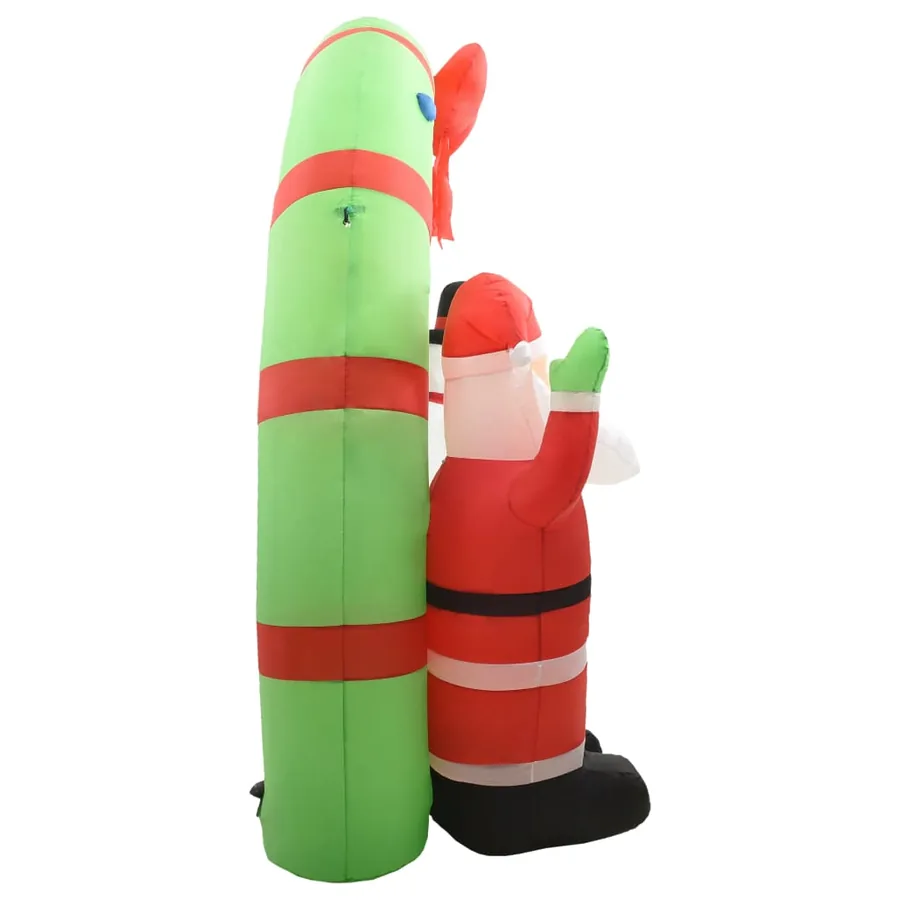 Arche gonflable avec Père Noël et bonhomme de neige LED 223 cm - 5