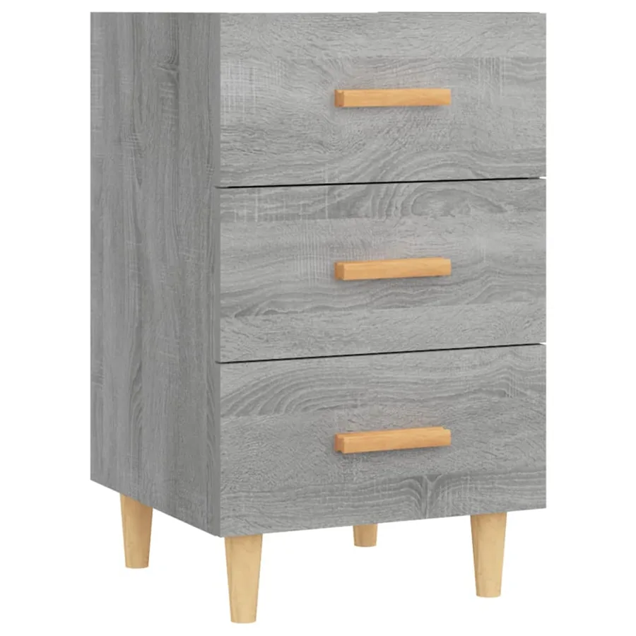 Table de chevet sonoma gris 40x40x66 cm bois d'ingénierie - 2