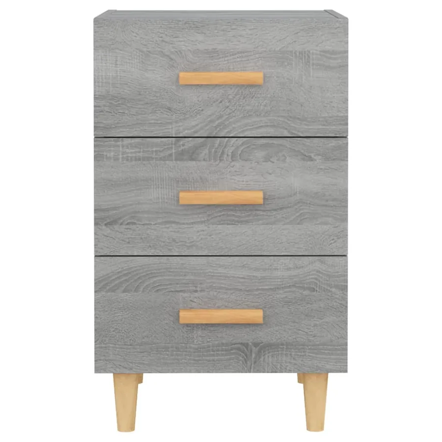 Table de chevet sonoma gris 40x40x66 cm bois d'ingénierie - 4