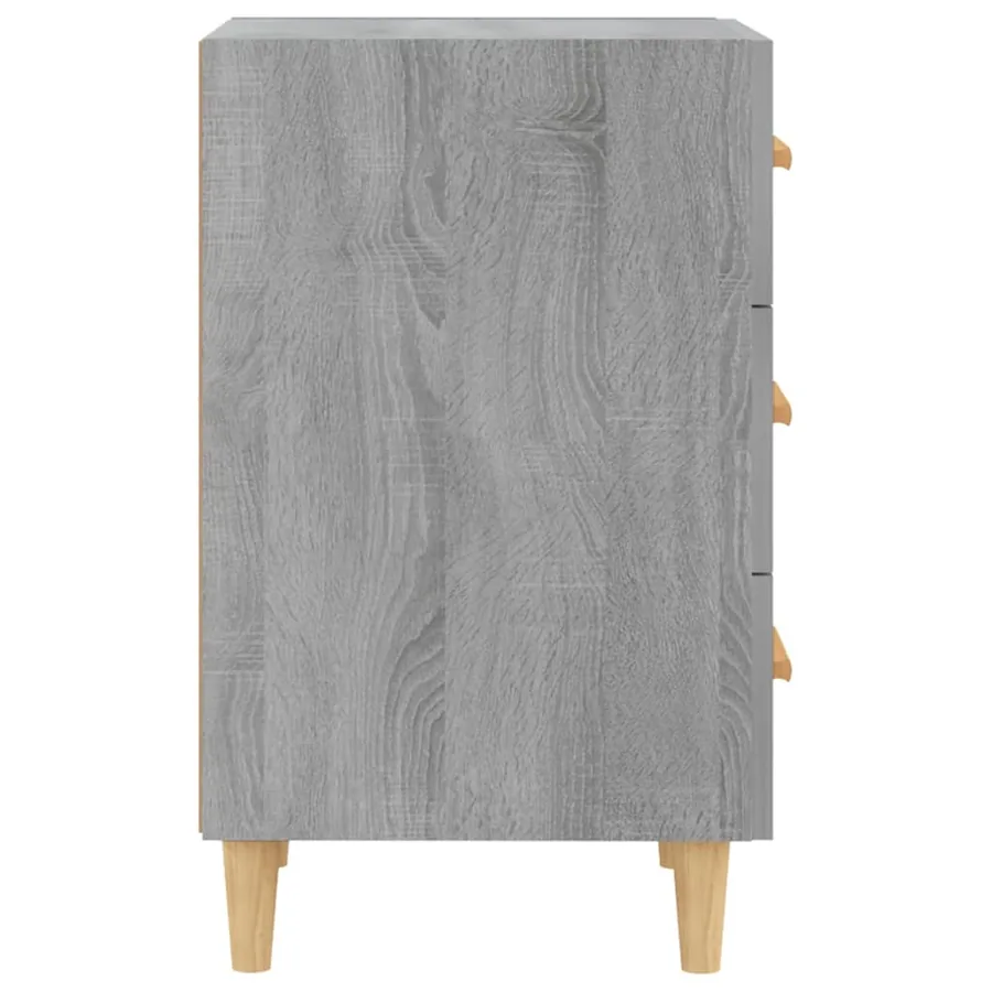 Table de chevet sonoma gris 40x40x66 cm bois d'ingénierie - 5