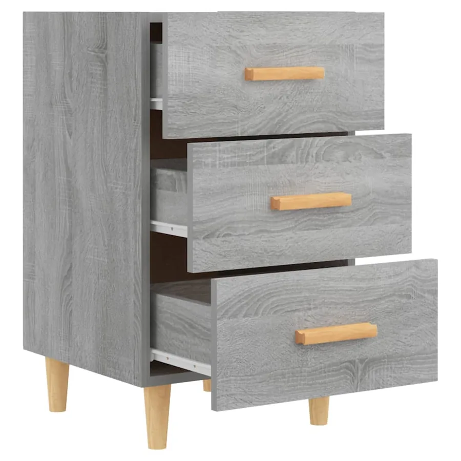 Table de chevet sonoma gris 40x40x66 cm bois d'ingénierie - 6