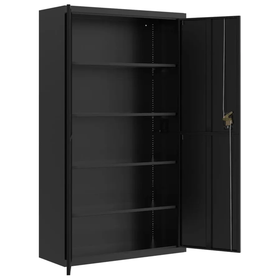 Classeur noir 105x40x180 cm acier - 4
