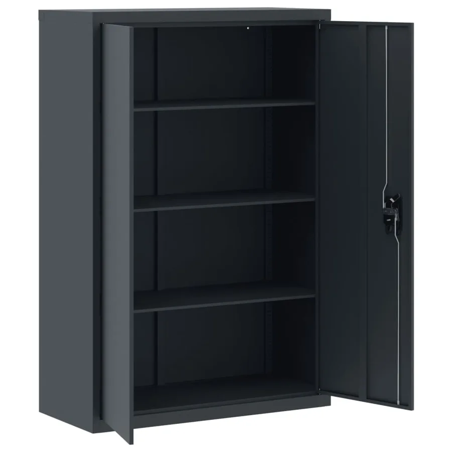 Classeur anthracite 90x40x140 cm acier - 4