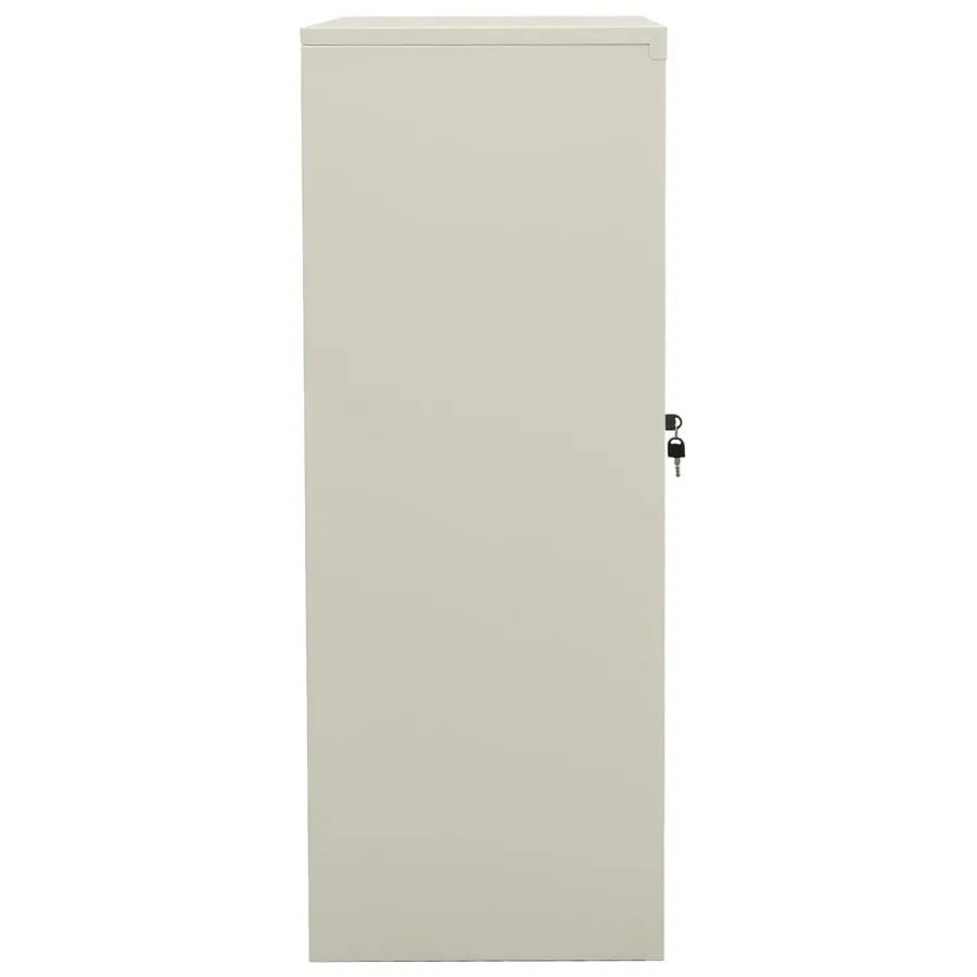 Armoire de bureau Gris clair 90x40x105 cm Acier - 3