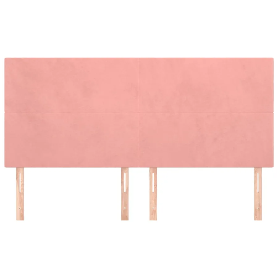 Tête de lit Rose 180x5x118/128 cm Velours - 3