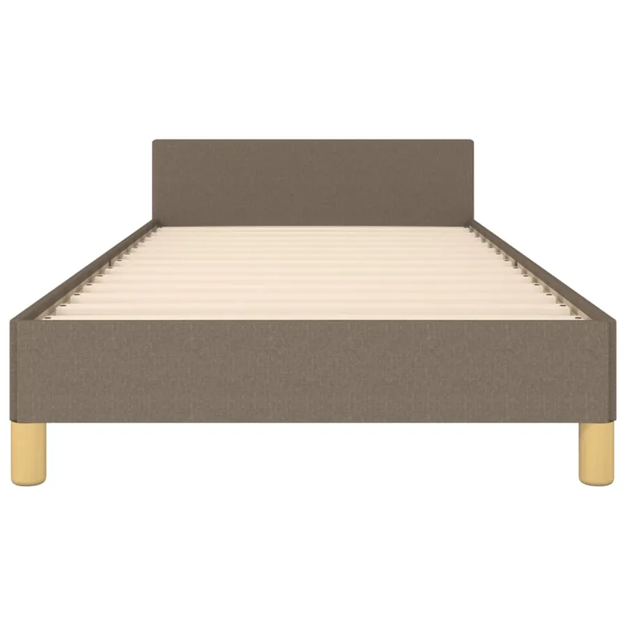 Cadre de lit sans matelas taupe 100x200 cm tissu - 6