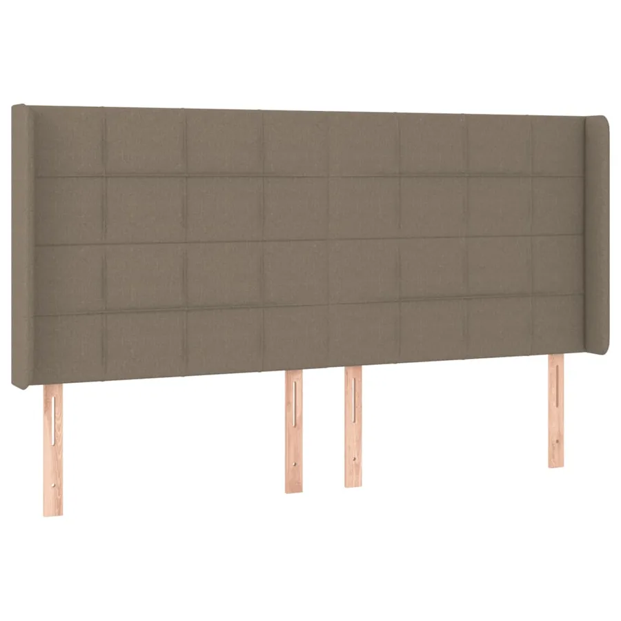 Tête de lit à LED Taupe 203x16x118/128 cm Tissu - 3