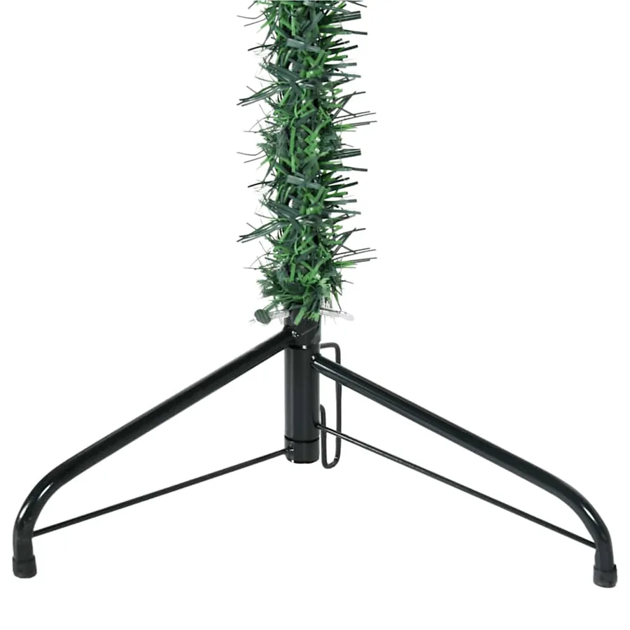 Demi sapin de Noël artificiel mince avec support Vert 150 cm - 7