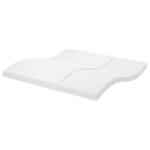 Matelas en mousse blanc 200x200 cm 7 zones dureté 20 ILD