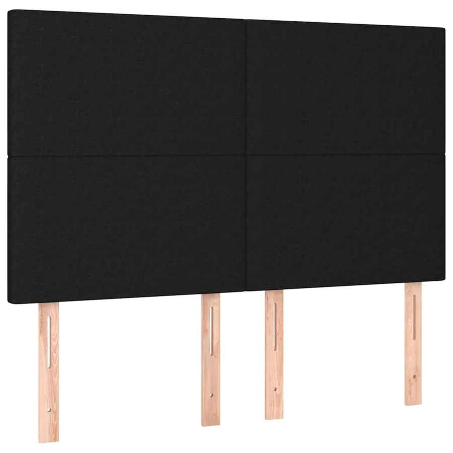 Tête de lit Noir 144x5x118/128 cm Tissu - 2