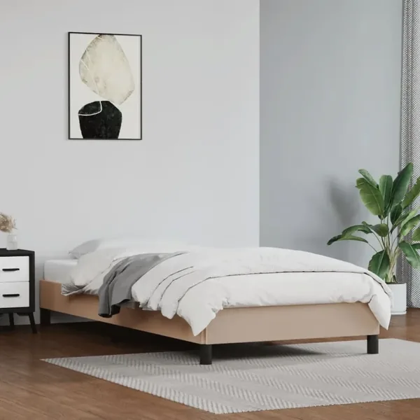 Cadre de lit sans matelas cappuccino 80x200 cm similicuir