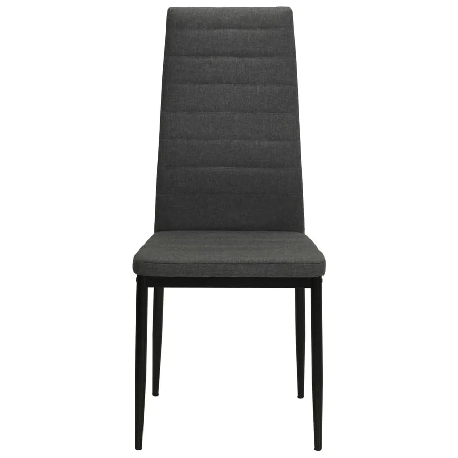 Chaises à manger lot de 2 gris foncé tissu - 3