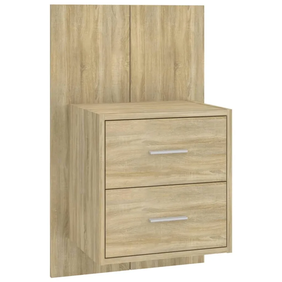 Tête de lit avec armoires Chêne sonoma Bois d'ingénierie - 4