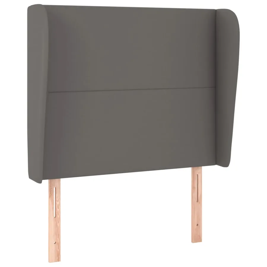 Tête de lit avec oreilles Gris 83x23x118/128 cm Similicuir - 2