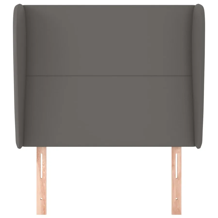 Tête de lit avec oreilles Gris 83x23x118/128 cm Similicuir - 3