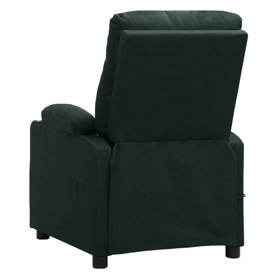 Fauteuil électrique de massage Vert foncé Tissu - 5