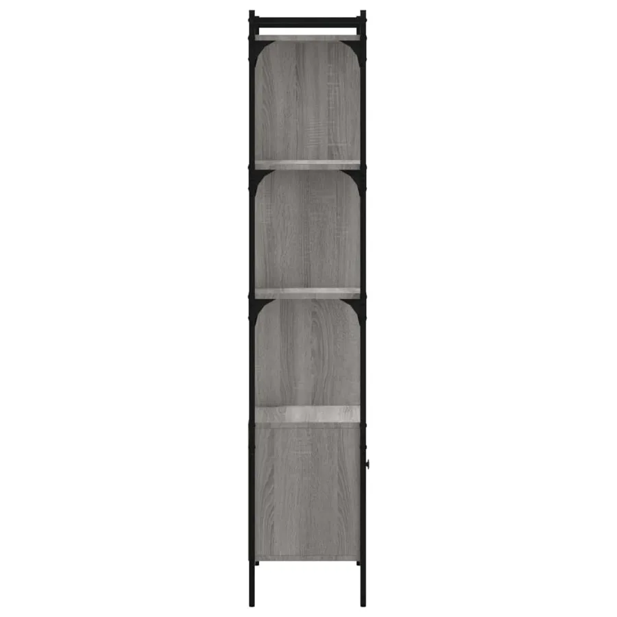 Bibliothèque avec porte sonoma gris 44,5x30x154,5 cm - 5