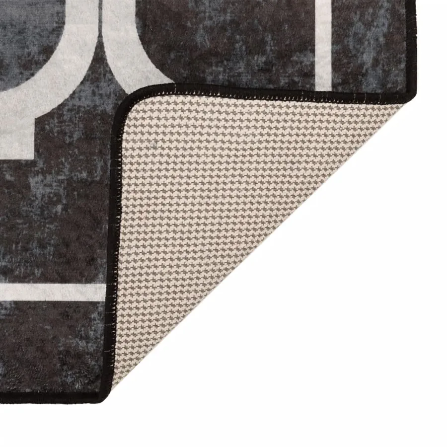 Tapis lavable noir et blanc 160x230 cm - 4