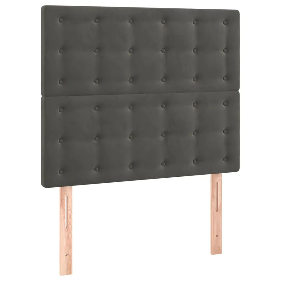 Tête de lit à LED Gris foncé 90x5x118/128 cm Velours - 4